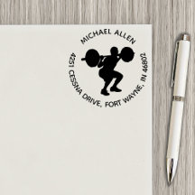 Leistungsstarke Workout-Silhouette-Rücksendeadress