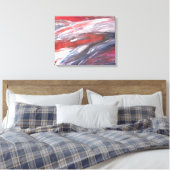 Leistungsstarker Druck in Rot, Weiß und Blau Leinwanddruck (Insitu (Schlafzimmer))