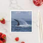 Leistungsstarker Humpback Whale Schwanz Splash Serviette (Beispiel)