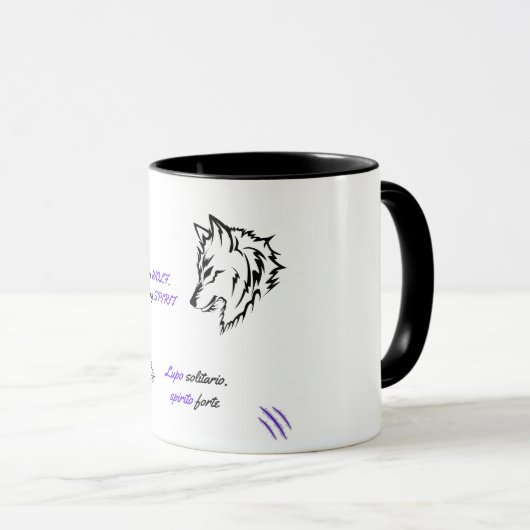 Leistungsstarker Lone Wolf Tasse (VorderseiteRechts)