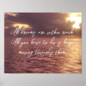 Leistungsstarker Motivierend Stormy Ocean Sky Poster (Vorne)