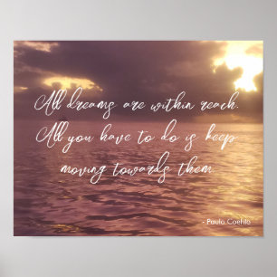 Leistungsstarker Motivierend Stormy Ocean Sky Poster