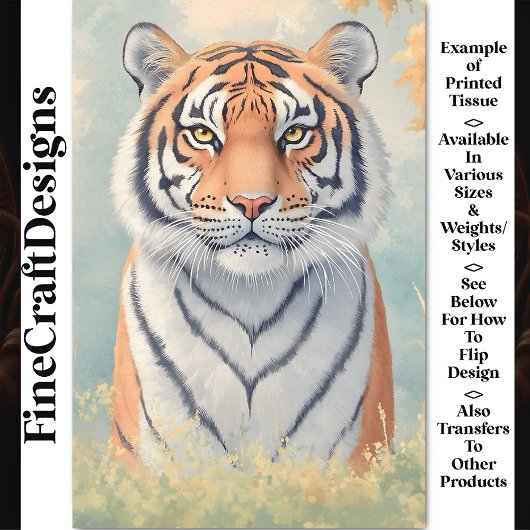 Leistungsstarker Regal Tiger, intensiver Blick CB3 Seidenpapier