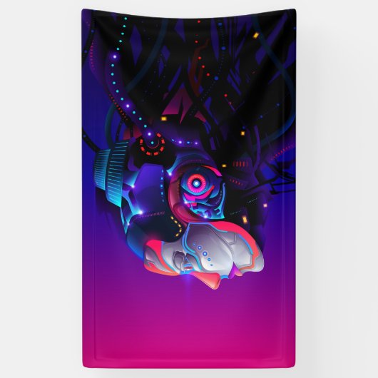 Leistungsstarker Roboter Banner (Vertikal)