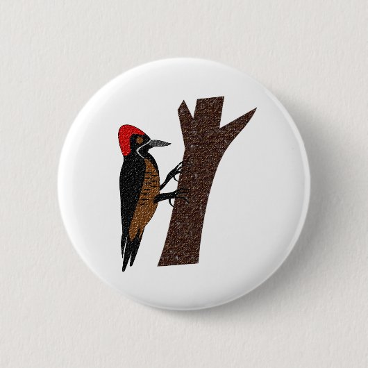 Leistungsstarker Woodpecker Button (Vorderseite)