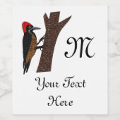 Leistungsstarker Woodpecker Weinetikett (Einzelnes Label)