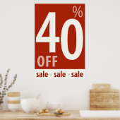 Leistungsstarkes 40%-OFF-Sign - Verkaufspopster fü Poster (Küche)