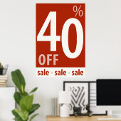 Leistungsstarkes 40%-OFF-Sign - Verkaufspopster fü Poster (Heimbüro)