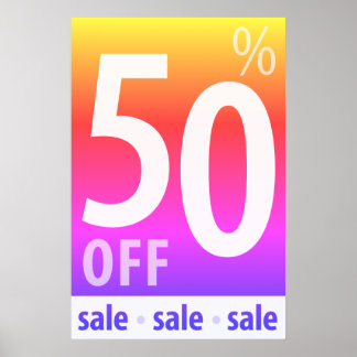 Leistungsstarkes 50%-iges OFF-Sign - Einzelhandels Poster