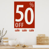 Leistungsstarkes 50%-OFF-Sign - Verkaufspopster fü Poster (Küche)