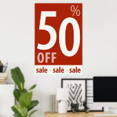 Leistungsstarkes 50%-OFF-Sign - Verkaufspopster fü Poster (Heimbüro)
