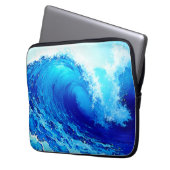 Leistungsstarkes Design der Meereswellen Laptopschutzhülle (Vorderseite Links)