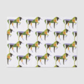 Leistungsstarkes Einhorn Modernes Abstraktes Pferd Seidenpapier (Vorderseite)