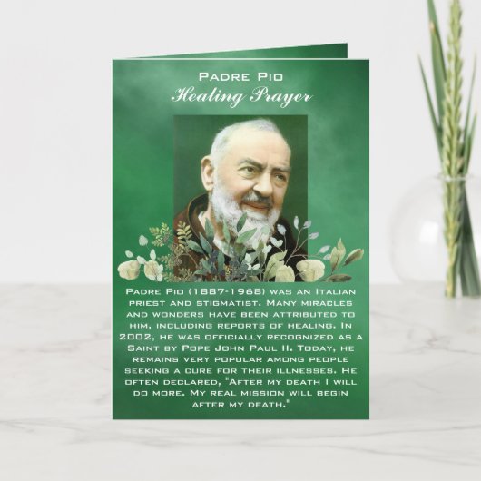 Leistungsstarkes Gebet für die Kranke-Heilkarte Karte (Vorderseite)