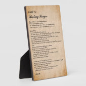 Leistungsstarkes Heilgebet von Padre Pio Plaque Fotoplatte (Seite)