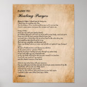 Leistungsstarkes Heilgebet von Padre Pio Poster (Vorne)