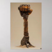 Leistungsstarkes Jackhammer-Faust-3D-Render-Poster Poster (Vorne)