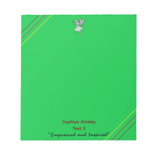 "Leistungsstarkes und Inspiriertes Notizblock" Notizblock (Vorderseite)