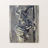 Leistungsstarkes "White Ox 1" Gemälde von Lee Jung Puzzle (Vertikal)