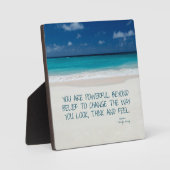 Leistungsstarkes Zitat über die Fitness von Belief Fotoplatte (Vorderseite)