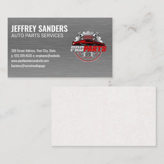 Leistungsteile | Auto Visitenkarte (Vorne/Hinten)