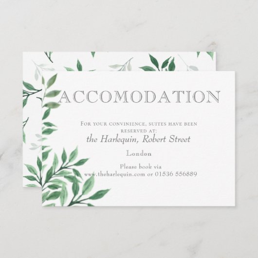 LEITBÜCHTERKARTE RSVP KARTE (Vorne/Hinten)