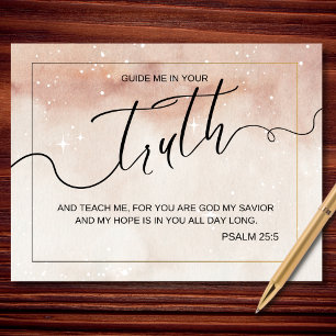 Leite mich in deiner Wahrheit Psalm 25,5 Christlic Postkarte
