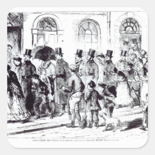 Leiten der Nachtgebühren Quadratischer Aufkleber