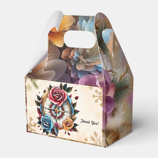 ‚Leitender Leuchtkompass‘ Geschenkschachtel (Vorderseite)