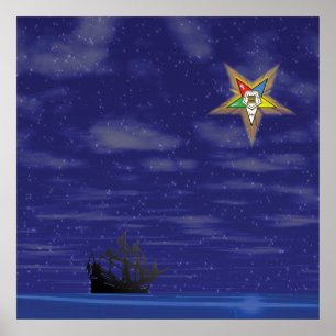 Leitendes Licht-Oststern Poster