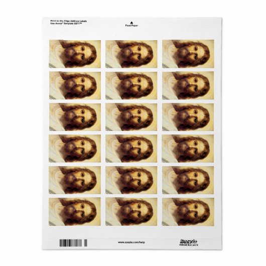 Leiter Christi von Heinrich Hofmann Adressaufkleber (Vorne)