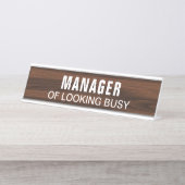 Leiter der belebten Neuheit Schreibtischnamensplakette (Vorderseite )