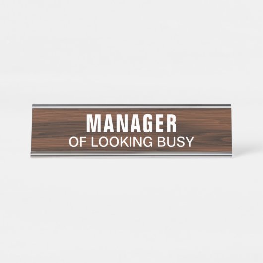 Leiter der belebten Neuheit Schreibtischnamensplakette (Vorderseite )