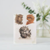 Leiter der bösen Dämonen Postkarte (Stehend Vorderseite)