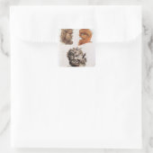 Leiter der bösen Dämonen Quadratischer Aufkleber (Tasche)