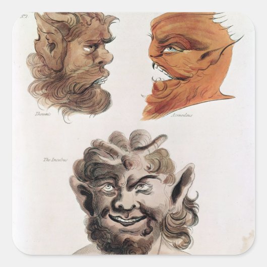 Leiter der bösen Dämonen Quadratischer Aufkleber (Vorderseite)