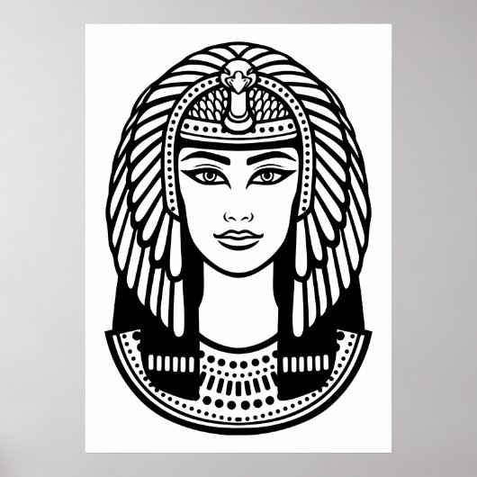 Leiter der Cleopatra-Illustration Poster (Vorne)