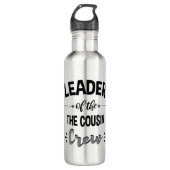 Leiter der Cousin Crew Funny Cousin Shirt Edelstahlflasche (Vorderseite)