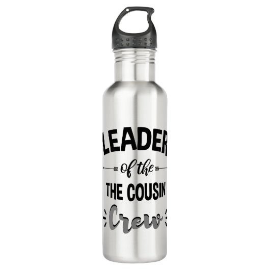 Leiter der Cousin Crew Funny Cousin Shirt Edelstahlflasche (Vorderseite)