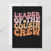 Leiter der Cousin Crew Groovy Retro Einladung (Vorderseite)