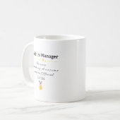 Leiter der Einrichtungen Kaffeetasse (Vorderseite Links)