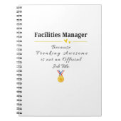 Leiter der Einrichtungen Notizblock (Vorderseite)