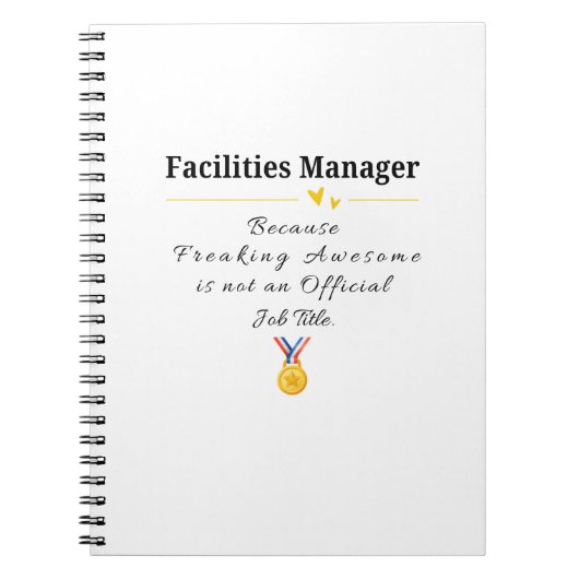 Leiter der Einrichtungen Notizblock (Vorderseite)