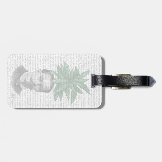 Leiter der Evergreen Head Pflanze Gepäckanhänger (Rückseite horizontal)