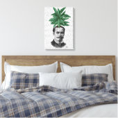 Leiter der Evergreen Head Pflanze Leinwanddruck (Insitu (Schlafzimmer))