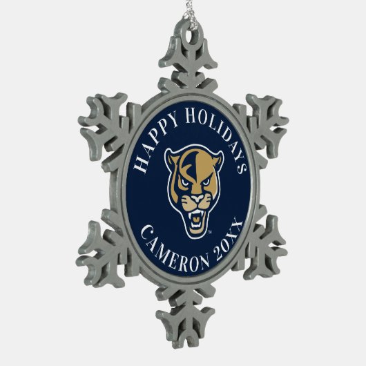 Leiter der FIU-Einheit Schneeflocken Zinn-Ornament (Links)