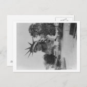 Leiter der Freiheitsstatue im Pariser Park Postkarte (Vorne/Hinten)