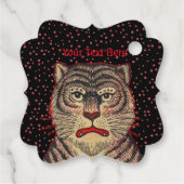 Leiter der gestrippten asiatischen Tigerzähne rote Geschenkanhänger (Rückseite)