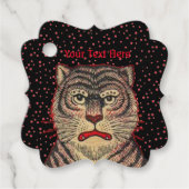 Leiter der gestrippten asiatischen Tigerzähne rote Geschenkanhänger (Vorderseite)