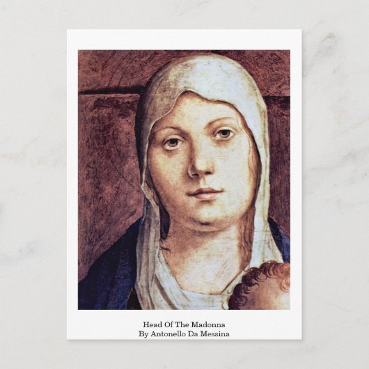 Leiter der Madonna von Antonello da Messina Postkarte (Vorderseite)